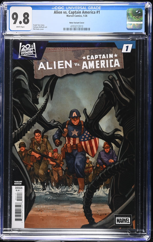 Alien vs. Captain America #1 Phil Noto 1:50 CGC 9.8