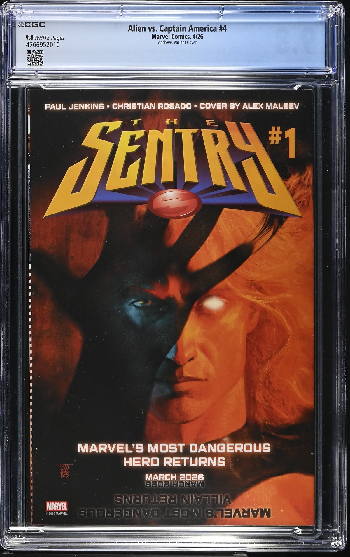 Alien vs. Captain America #4 Kaare Andrews CGC 9.8