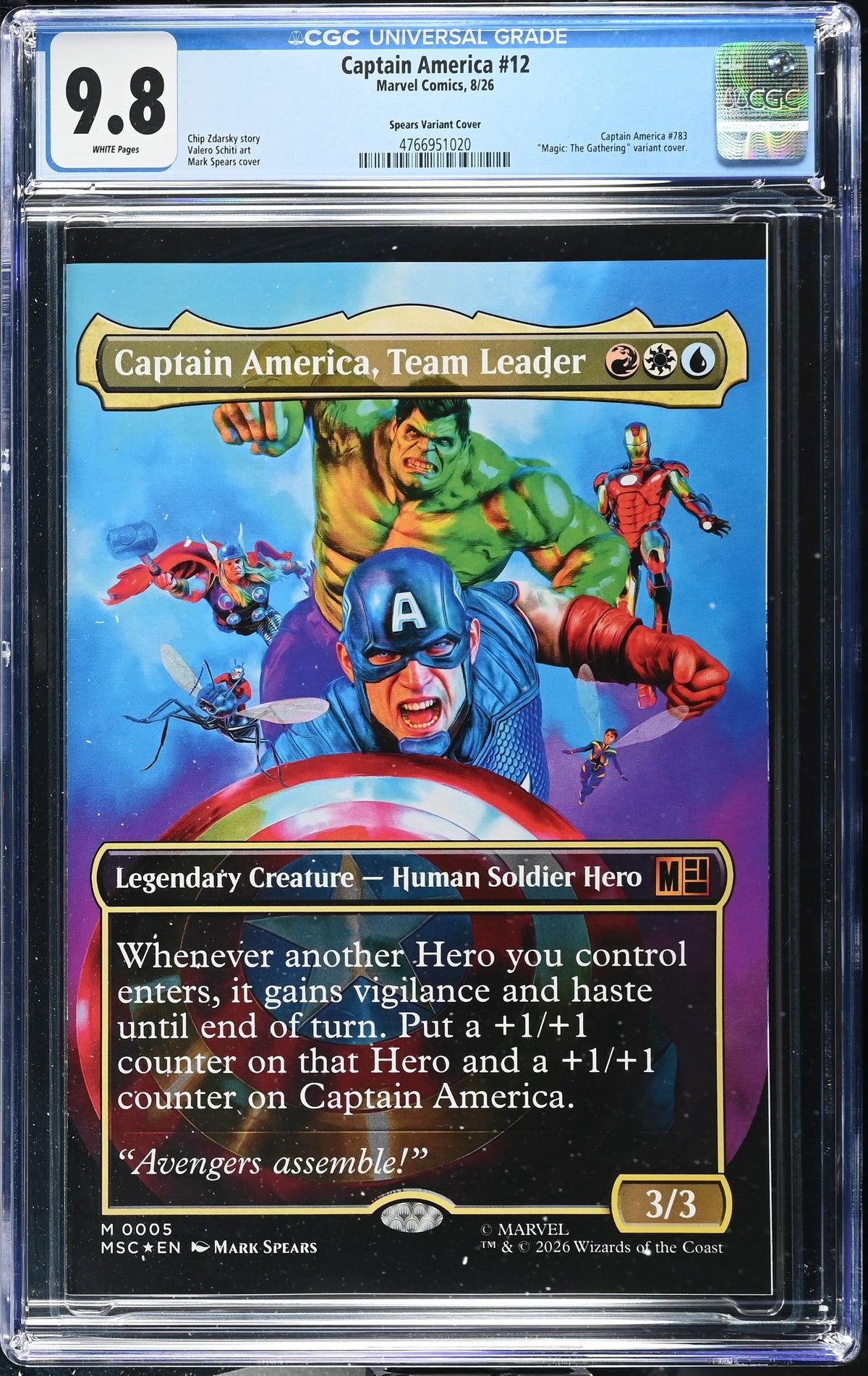 Captain America #12 Mark Spears MTG Variant CGC 9.8