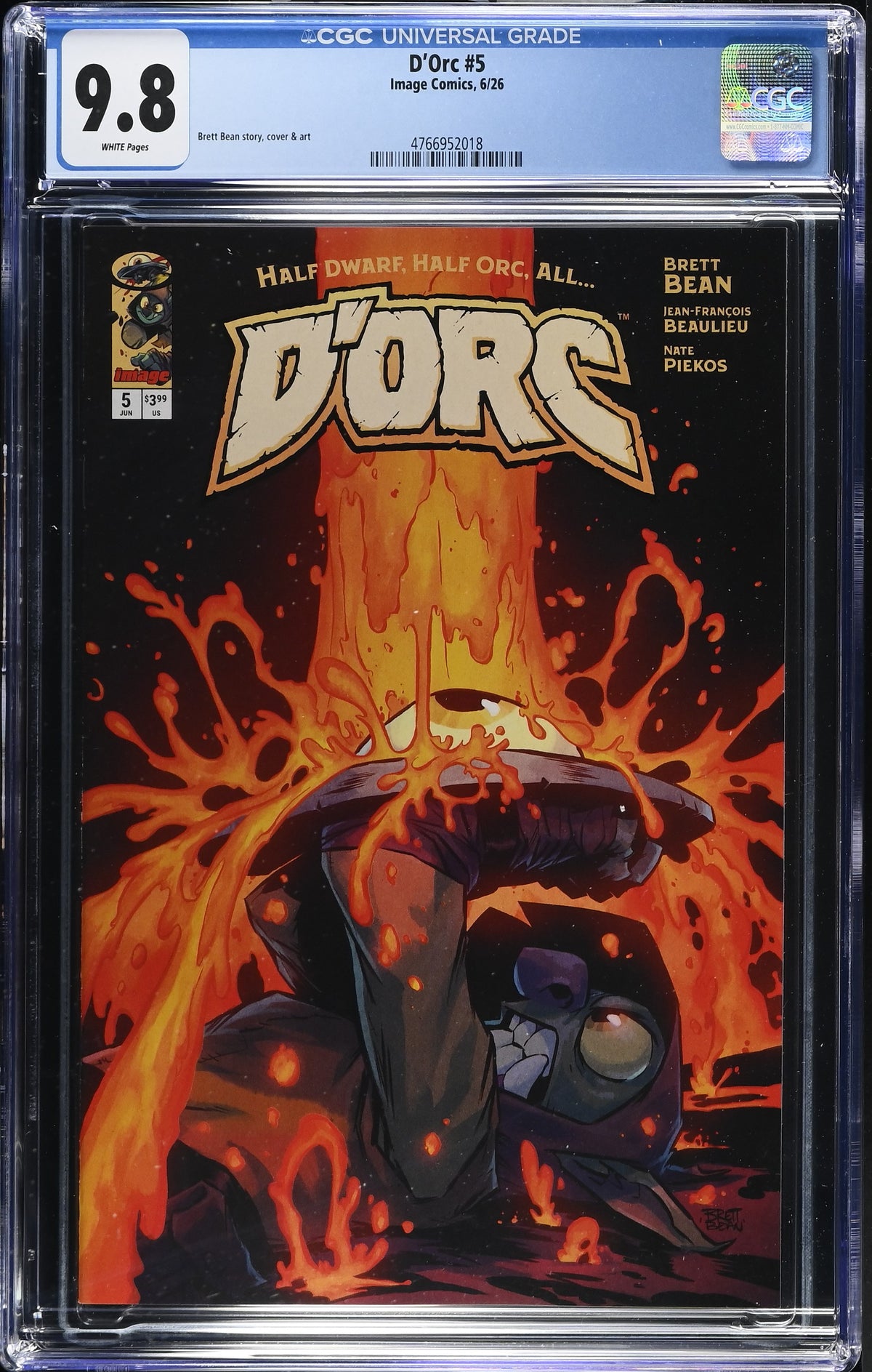 Dorc #5 Brett Bean CGC 9.8