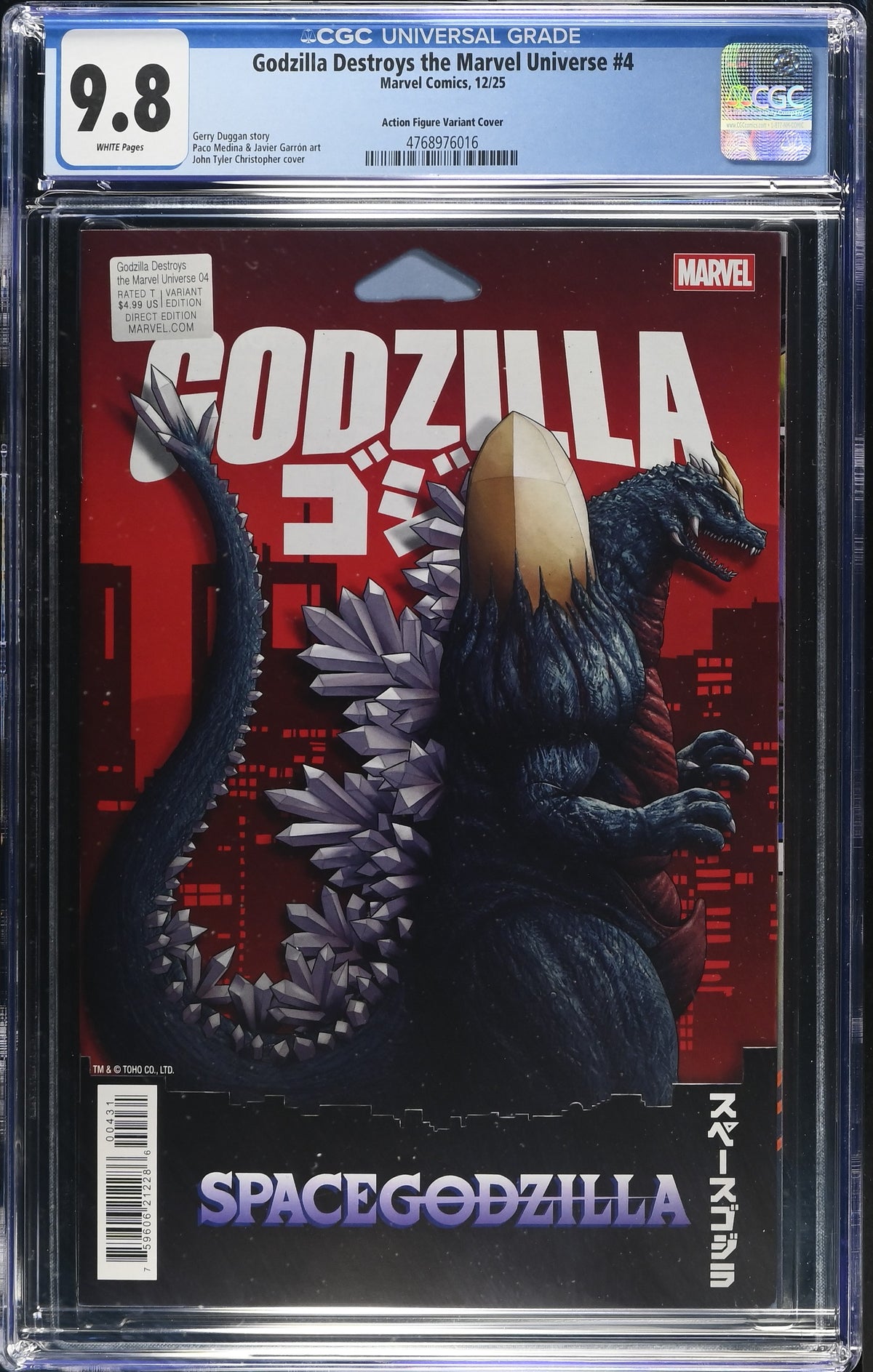 Godzilla Destroys the Marvel Universe #4 John Tyler Christopher CGC 9.8