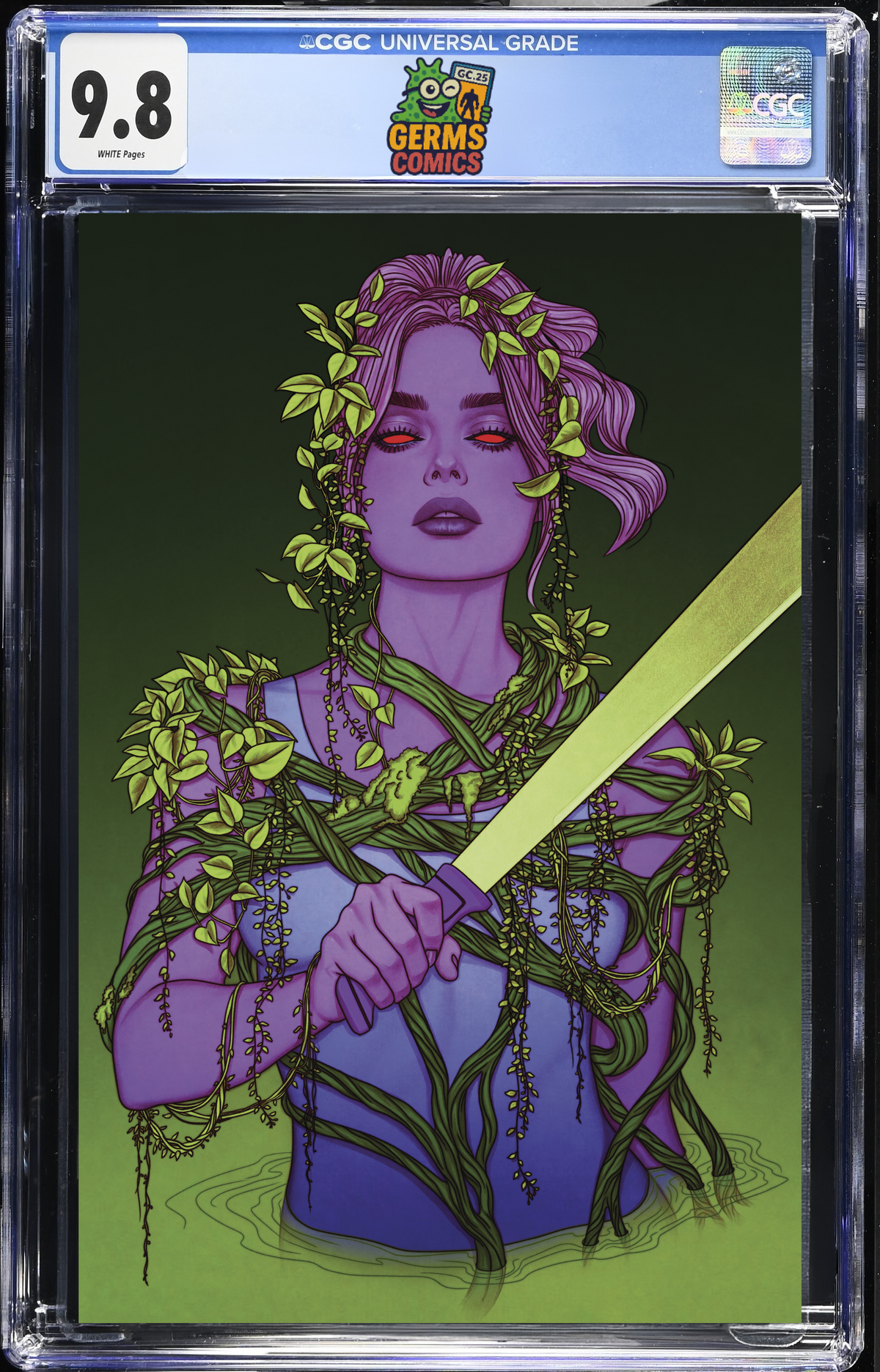 Swamp Thing is Killing the Children #1 Cover F Jenny Frison Glow in the Dark Full Art Variant CGC 9.8