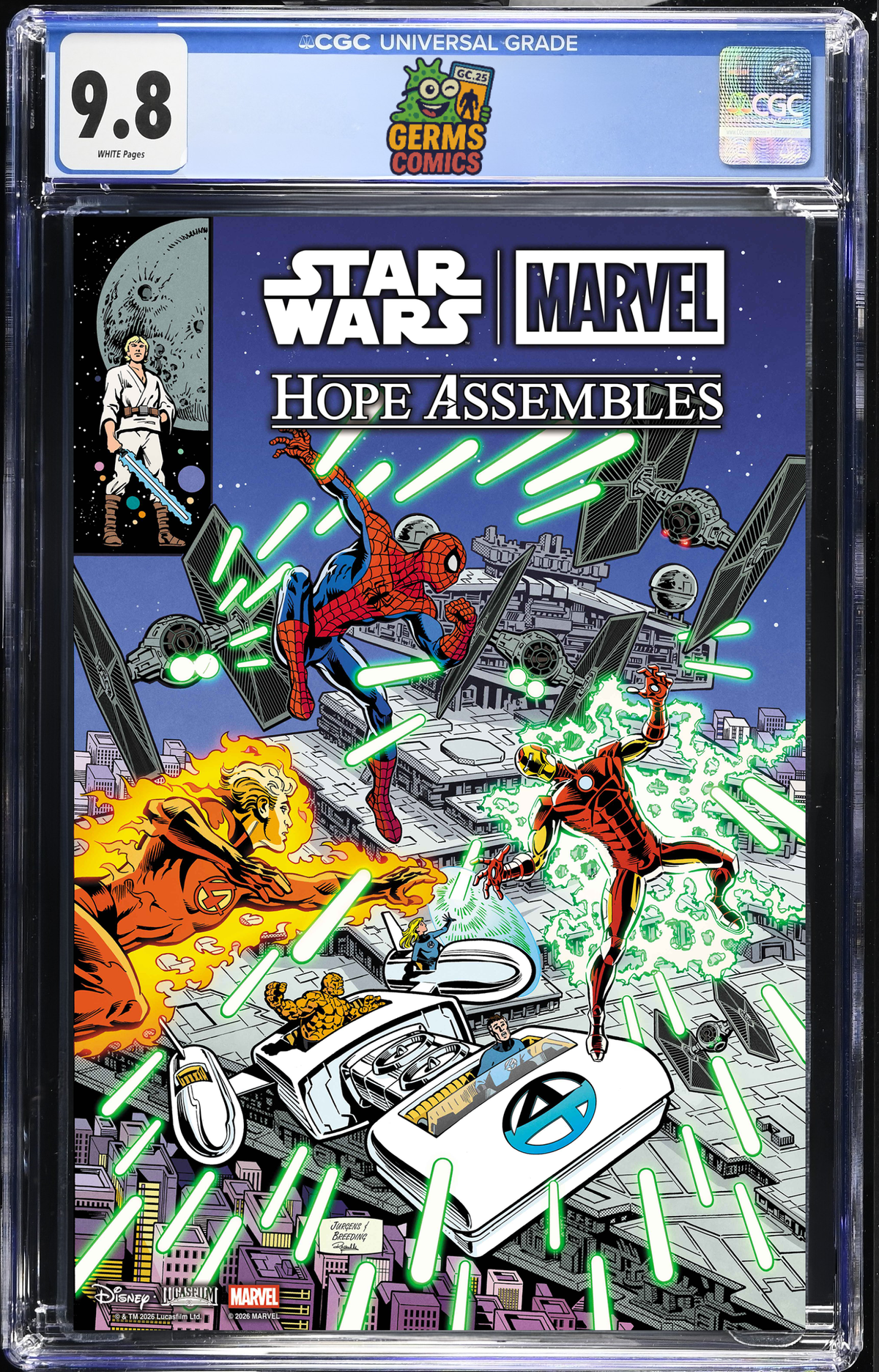 Star Wars/Marvel: Hope Assembles #1 Cover F Dan Jurgens Retro Variant CGC 9.8