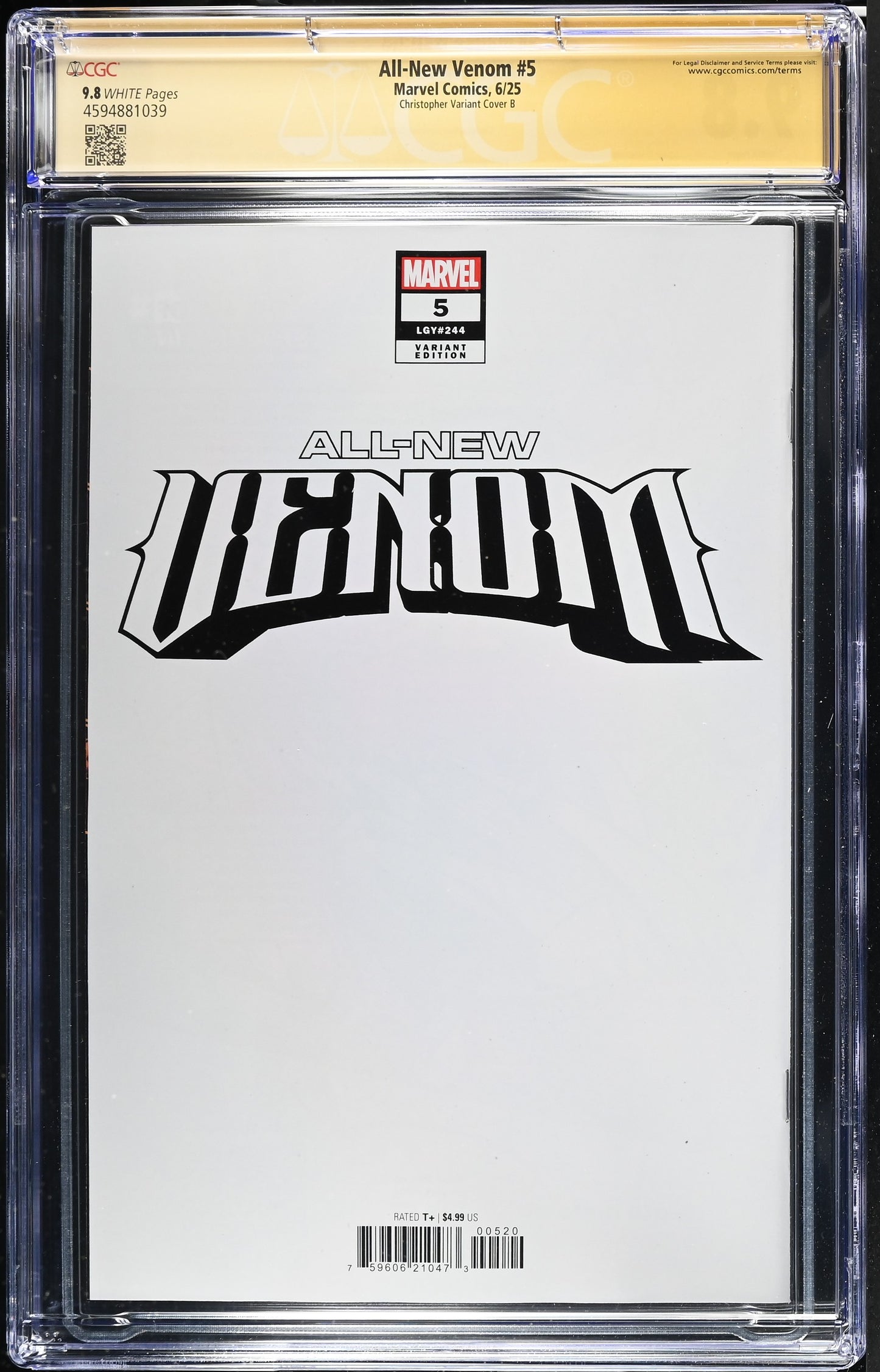 All-New Venom #5 CGC 9.8 – Signed by JTC
